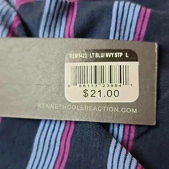 Kenneth Cole Reaction multi blue striped boxer brief Large NWT - Picture 4 of 4